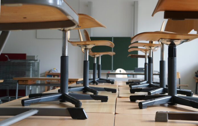 Leeres Klassenzimmer in Deutschland